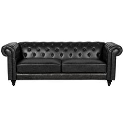 Sofa-3-Puestos-Chester-Pu-Antique-Look-Negro----------------