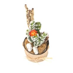 Planta-Artificial-Bonsai-Cactus-6-14Cm-Yute-----------------
