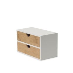 Caja-Organizadora-Doble-Berlin-20-10-11Cm-Natural-Blanco