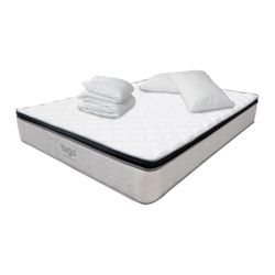 Combo-Colchon-One-Pillow-Extra-Doble-190-160-28Cm-Prot-Almo-Gris-Blanco