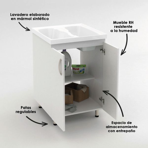 Set Lavarropas Aqua+Mueble Rh Piso - tugocolombia