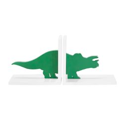 Apoya-Libros-Dinosaurio-32-10-15Cm-Blanco-Verde